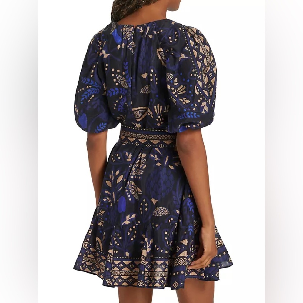 FARM Rio Blue and Gold Mini Dress - Picture 2 of 9